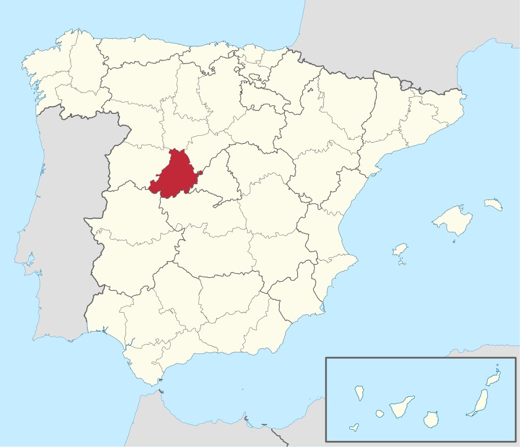 Провинция Авила (Ávila) на карте Испании