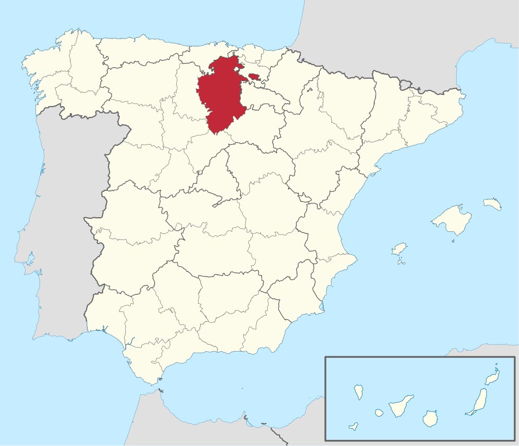 Провинция Бургос (Burgos) на карте Испании