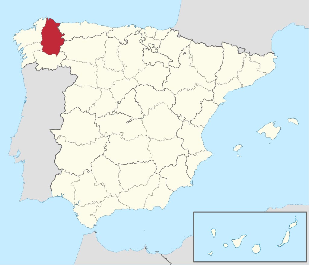 Провинция Луго (Lugo) на карте Испании