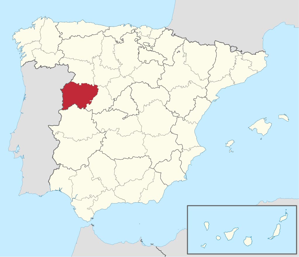 Провинция Саламанка (Salamanca) на карте Испании