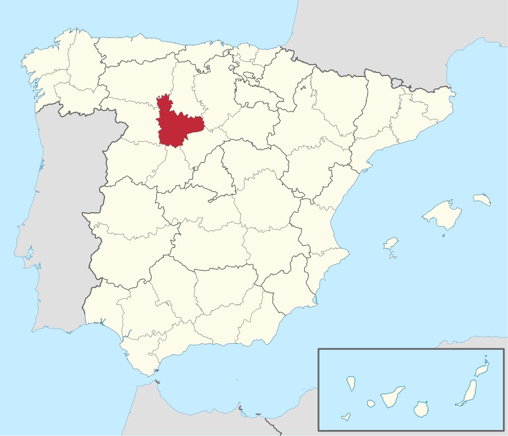 Провинция Вальядолид (Valladolid) на карте Испании