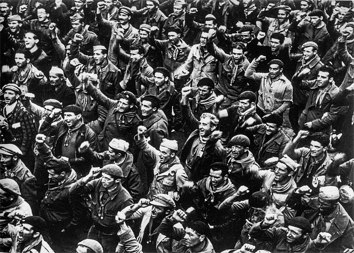 Манифестации рабочих в Испании в 1936 г.